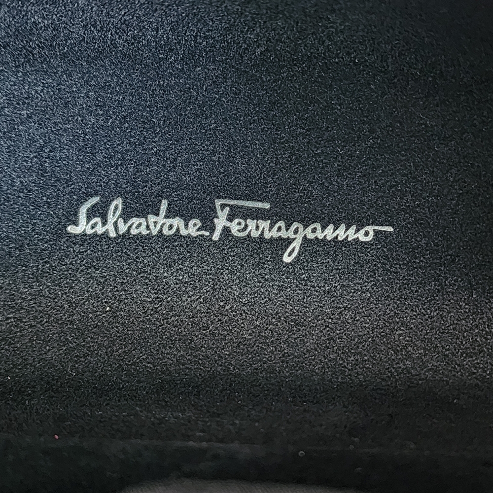 Salvatore Farragamo Black Sunglass Case With Lens Cloth. Euc. - Picture 2 of 7